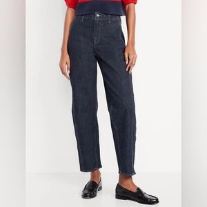 Old Navy Women's High Rise Barrel Leg Jeans - NWT - Size 8 Petite